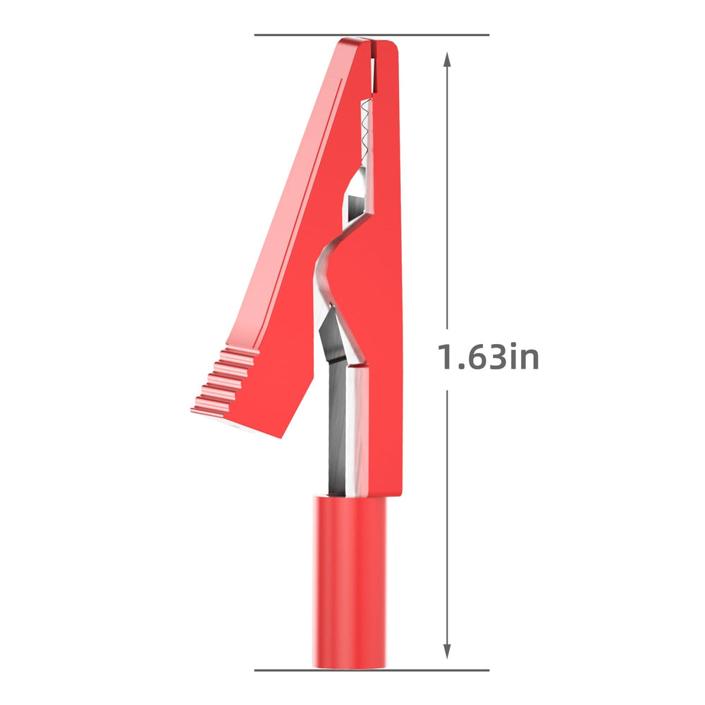 Insulated Alligator Clips Electrical 10PCS Five Colors Crocodile Clamps for 2mm Test Probes, 2mm Banana Plugs