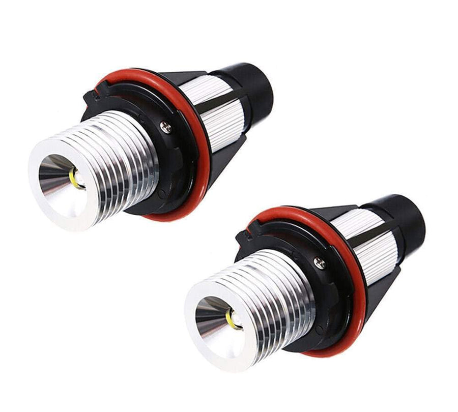 White LED Angel Eye Ring Marker Bulbs Compatible With BMW 5 6 7 Series X3 X5 (E39 E53 E60 E63 E64 E65 E66 E83), Not For Headlight Bulbs