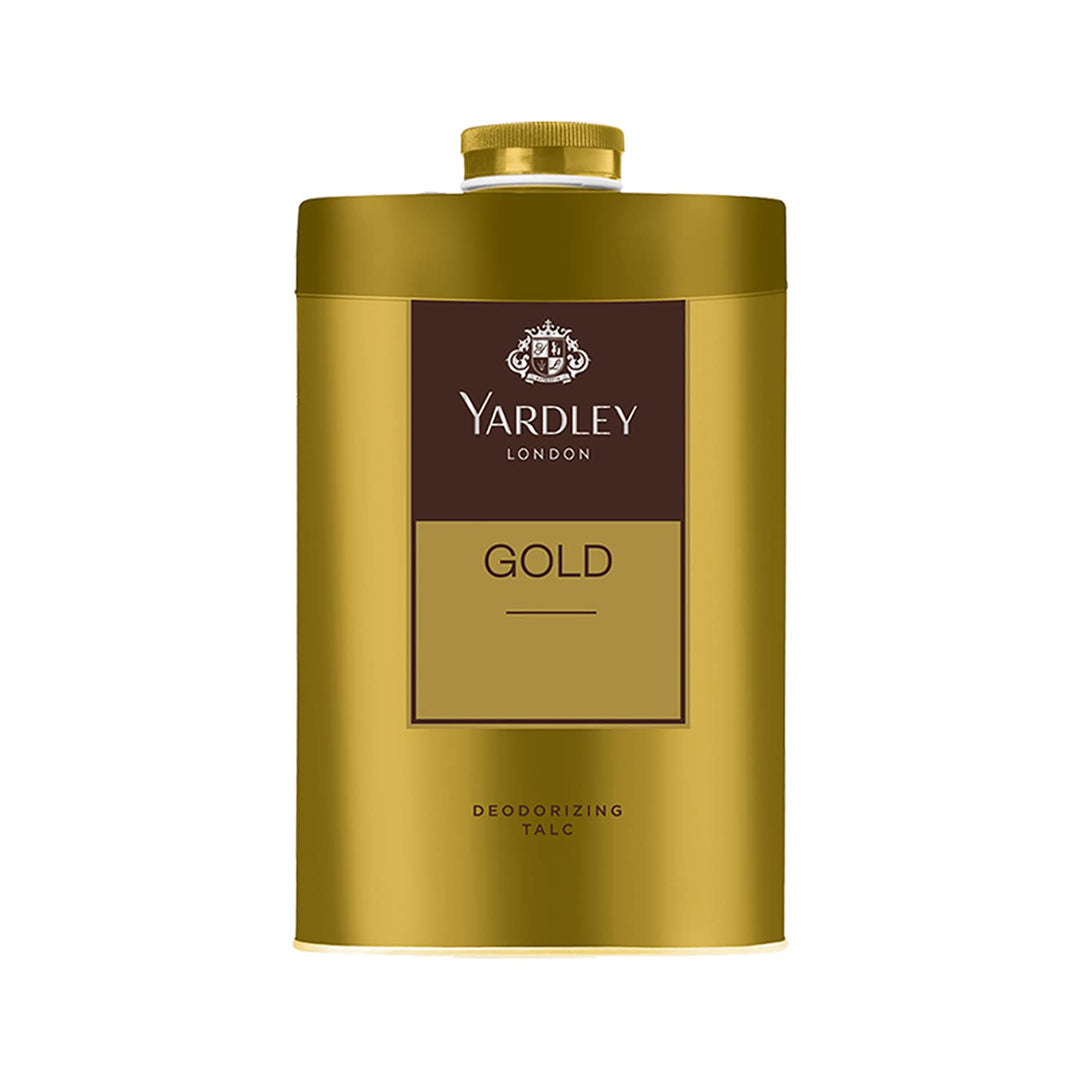 London Gold Deodorizing Talc| Fresh Woody Scent| Masculine Fragrance| Body Talc for Men| 250g
