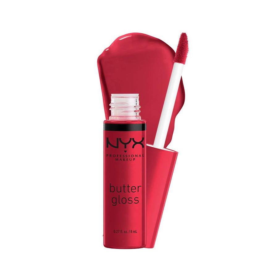Butter Gloss, Non-Sticky Lip Gloss - Red Velvet (Deep Red)