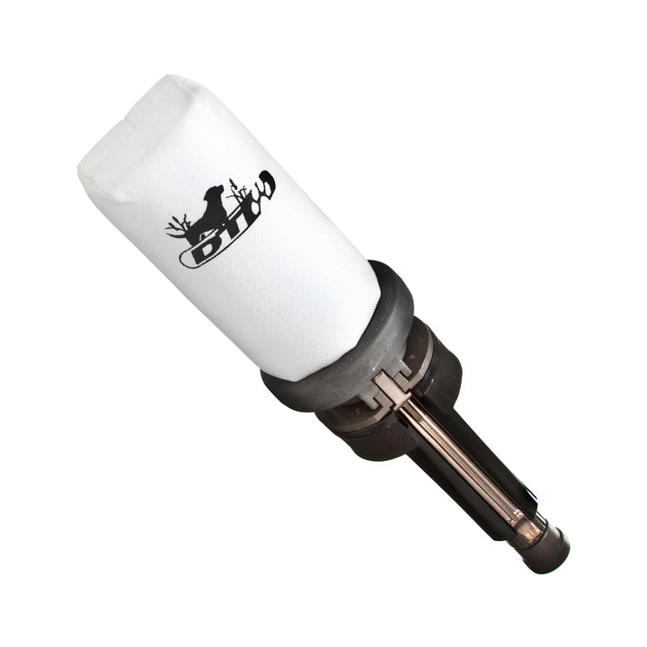 DT SYSTEMS Super Pro Durable Shock-Absorbing Waterfowl Upland Hunting Dog Training Dummy Launcher w/ Floating Scent-Holding Dummy, Bright White