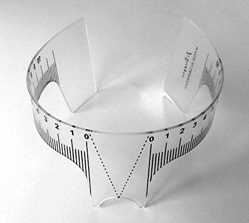 2PCS Tattoo Ruler-Nose Positioning Eyebrow Grooming Stencil Shaper Ruler Tatto Measure Tools(White)