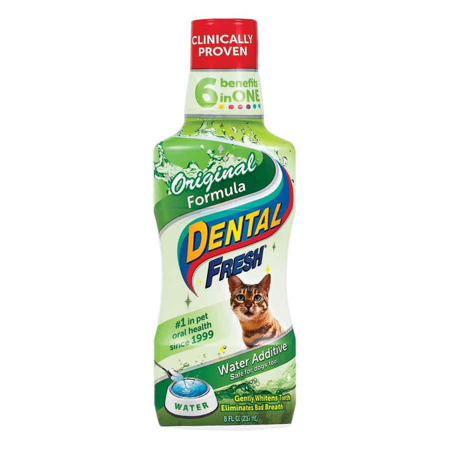 Water Additive for Cats, Original Formula, 8 oz – Cat Breath Freshener – Products for Cats to Help Overall Cat Dental Health