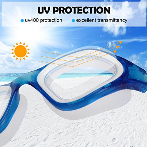 Polarized Swimming Goggles Swim Pool Goggles Anti Fog Anti UV No Leakage Clear Vision for Men Women Adults Teenagers