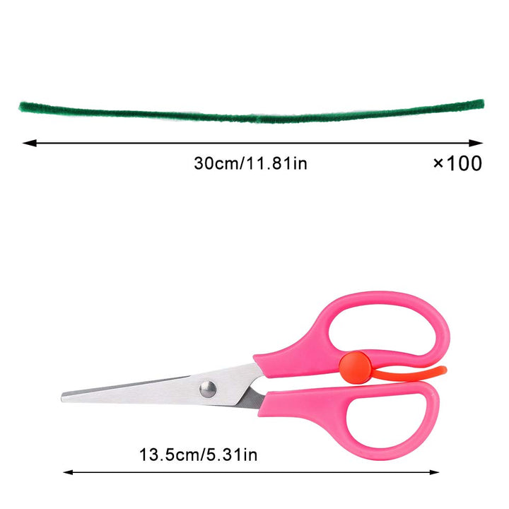 Zxiixz 100Pcs Pipe Cleaners, Pipe Cleaners Craft, Creative Craft Pipe Cleaners for Festivals Decoration, Chenille Stems Crafting Pipe Cleaners, Craft Supplies for Home DIY Hand Decorations/Dark Green