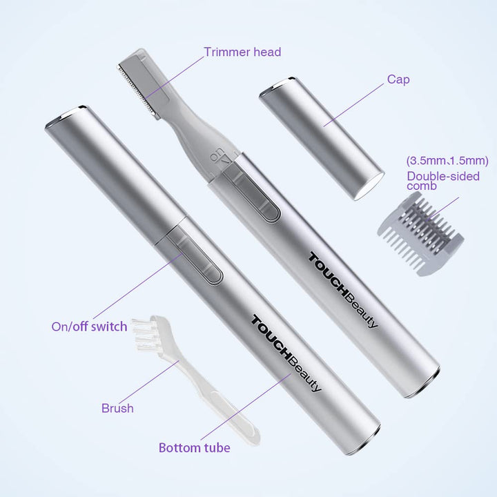 Eyebrow Trimmer: Facial Hair Removal for Women - 2 in 1 Eyebrow Razor and Hair Remover - Painless Epilator for Eyebrow, Lips, Body
