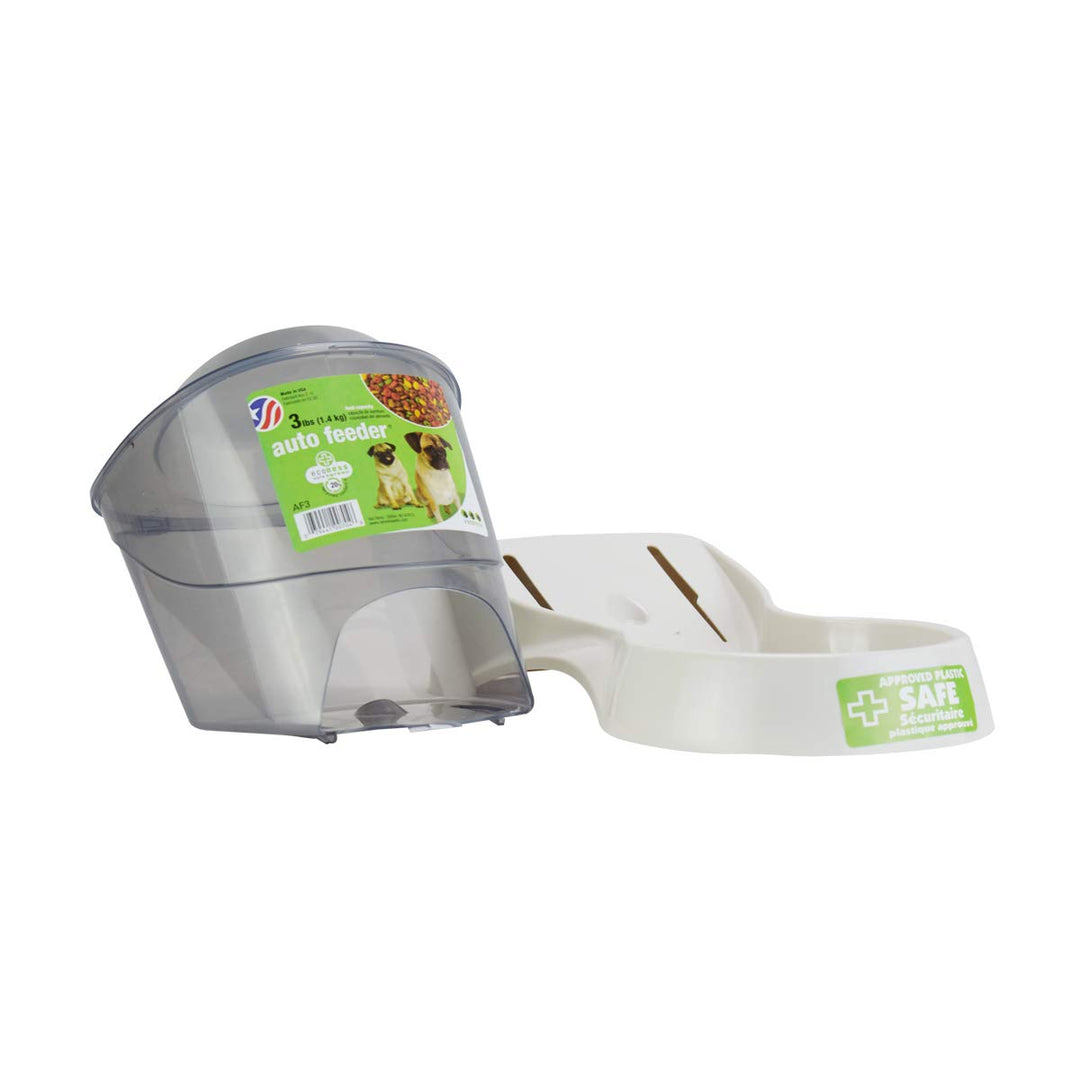 Pets Small Gravity Auto Feeder for Cats/Dogs, 3 Pound Capacity GRAY
