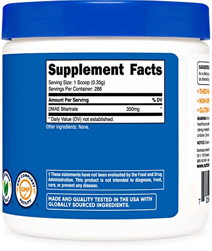 Pure DMAE-Bitartrate Powder 100 Grams