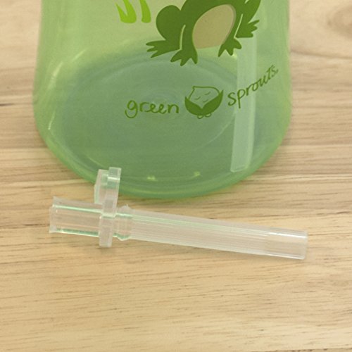 Straw Bottle | Silicone straw promotes healthy oral development | Flip-cap locks to prevent spills, 2 straw drinking options: traditional & tilted, Dishwasher safe