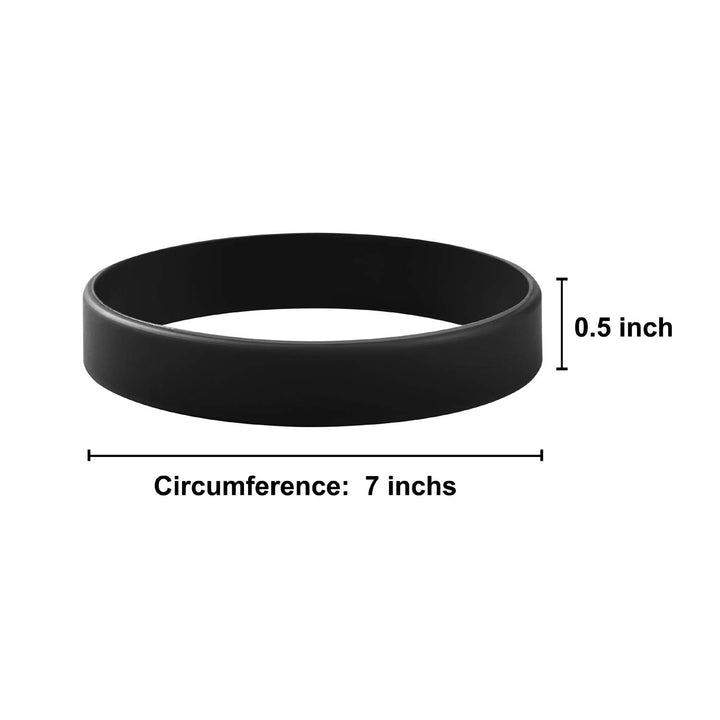 Wholesale 6pcs/pack Single Colors Silicone Wristbands Rubber Bracelets