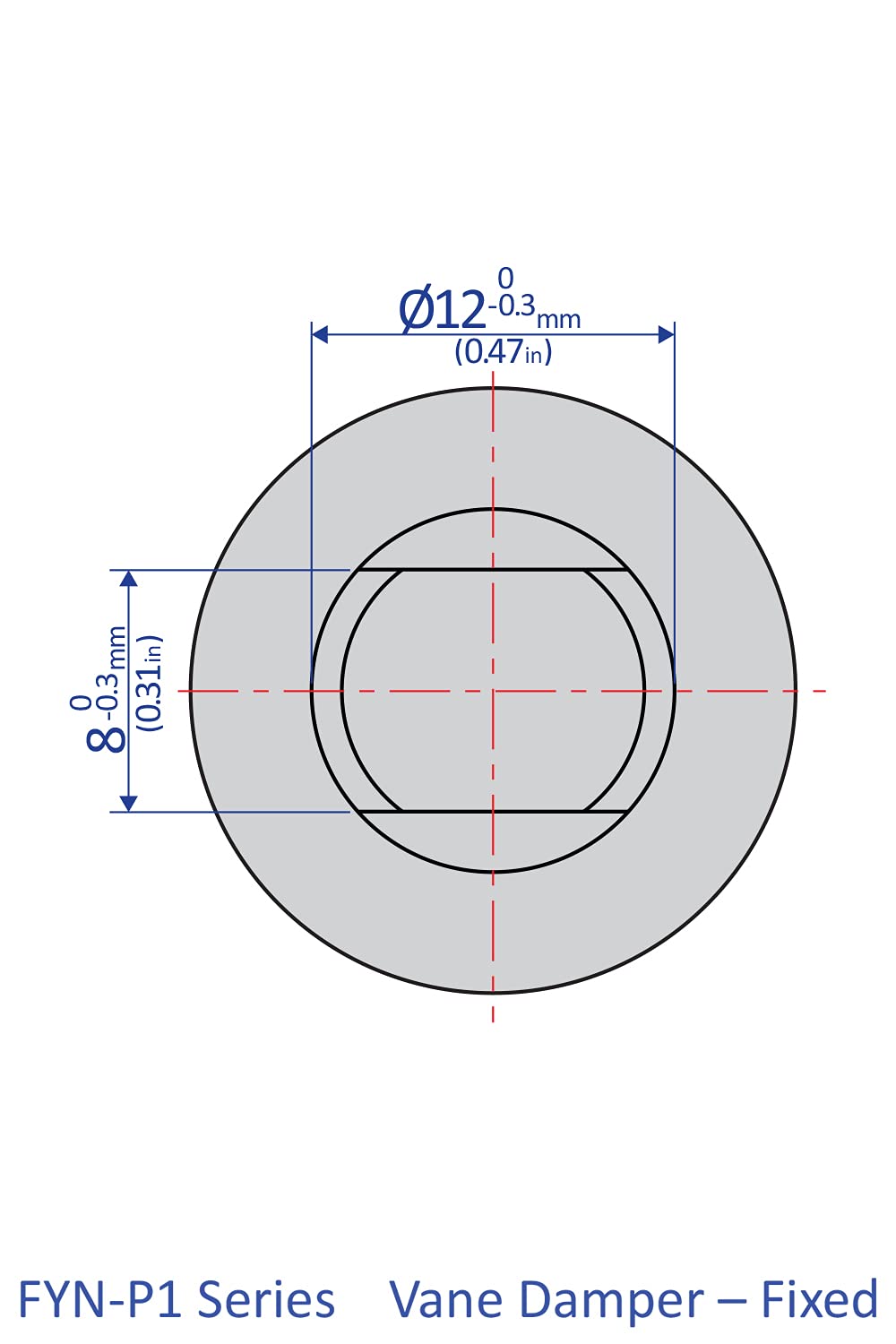 Easylift FYN-P1-L183 Rotary Dampers/Vane Type, Torque: 1.8Nm