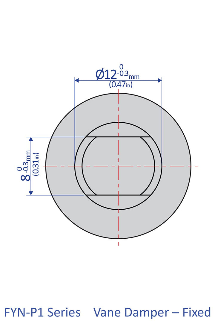 Easylift FYN-P1-L183 Rotary Dampers/Vane Type, Torque: 1.8Nm