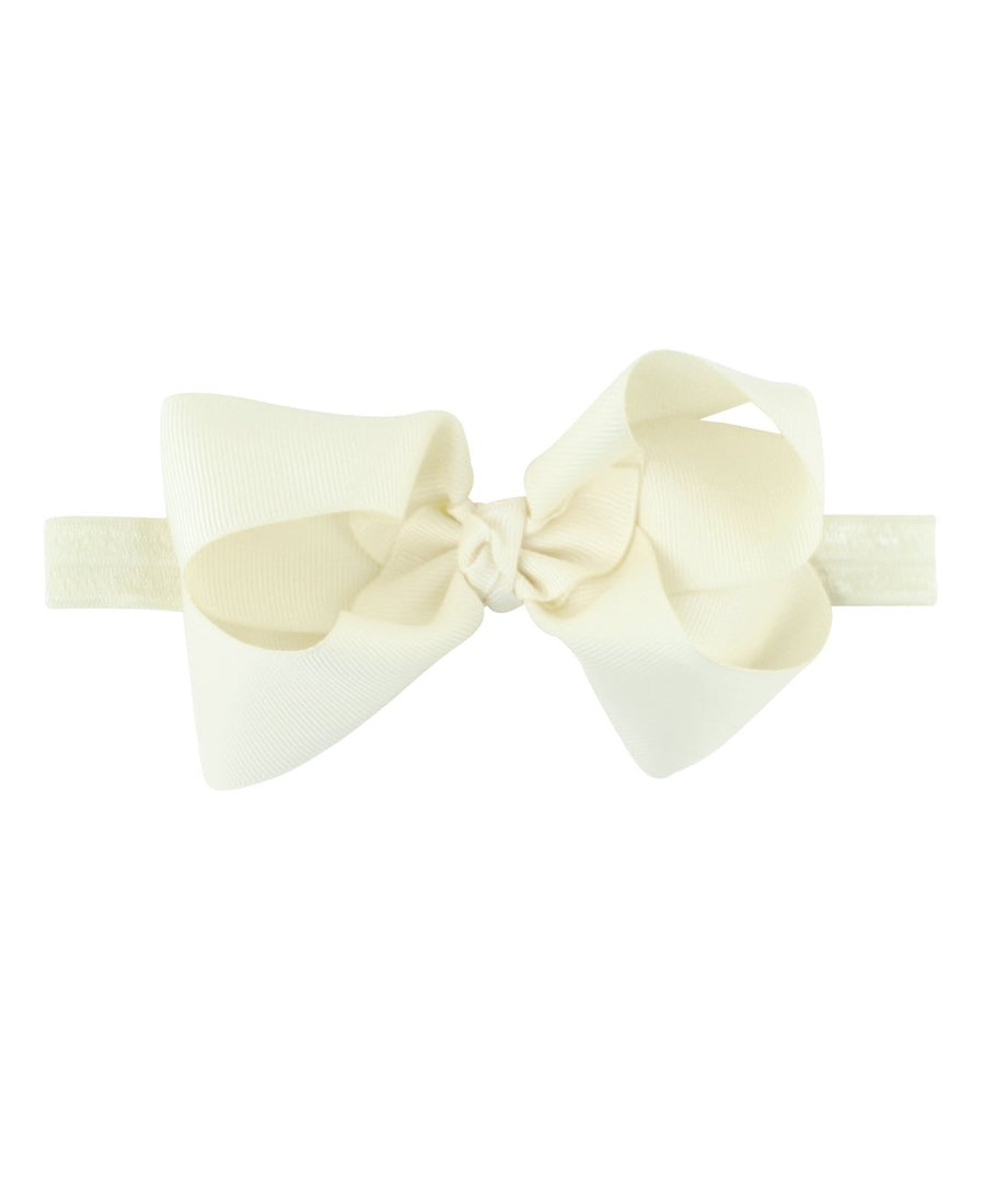 Baby/Toddler Girls Ivory Bow Headband - One Size