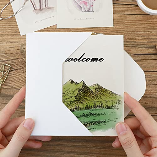 3 PCS Natural Scenery Clear Stamps for Card Making and Photo Album Decorations, Mountain River Background Transparent Rubber Stamps Seal for DIY Scrapbooking