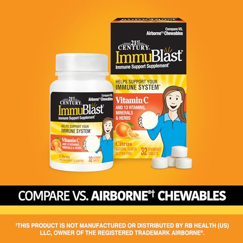 Immublast Chewable Tablets, Citrus 32 Count