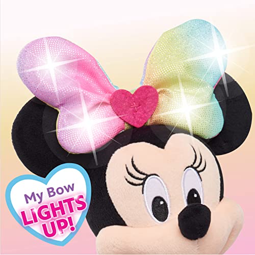 Disney Junior Minnie Mouse Sparkle and Sing 13-inch Feature Plush with Lights and Sounds, Officially Licensed Kids Toys for Ages 3 Up by Just Play