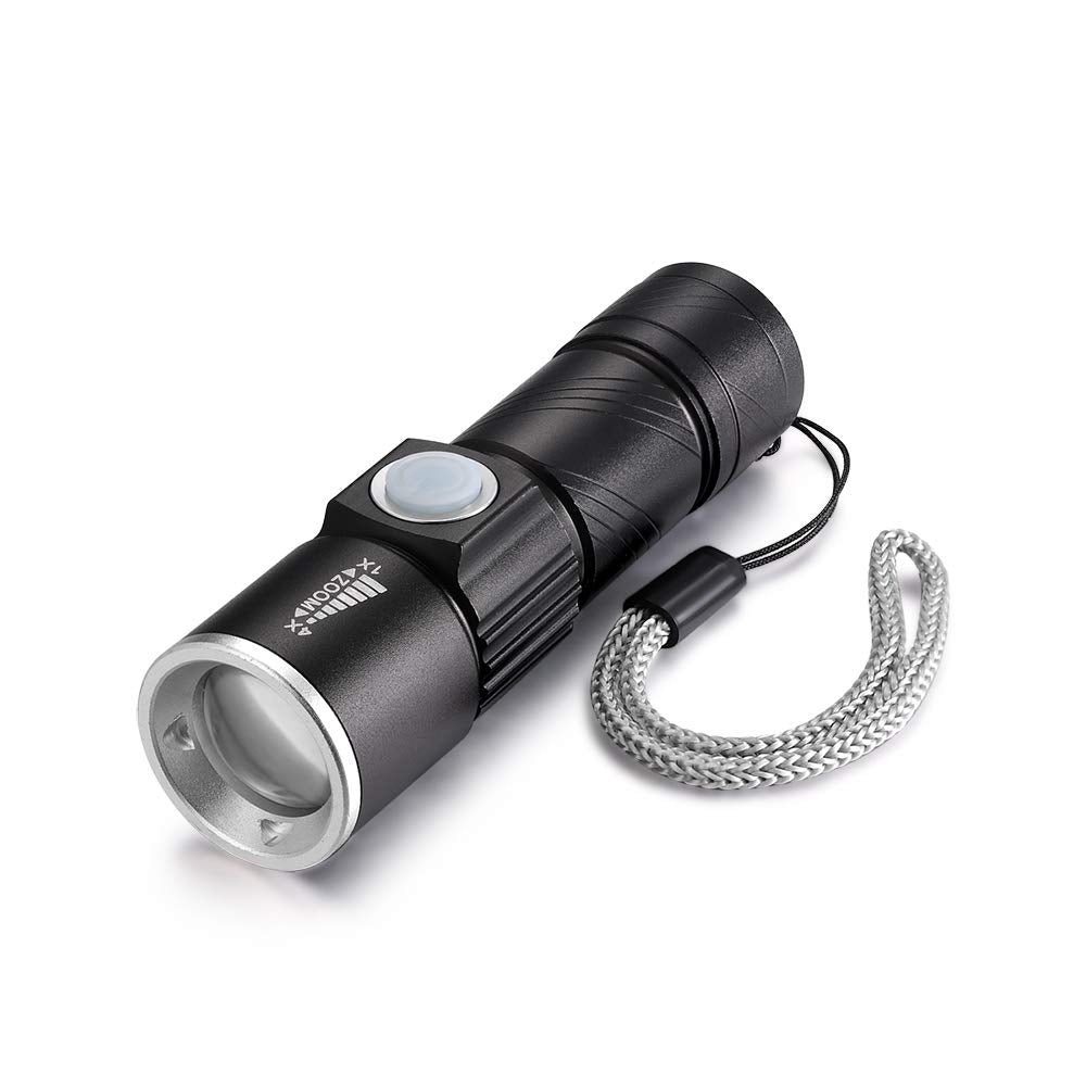 UV Light Rechargeable USB Flashlight 395nm Blacklight Ultraviolet Wood's Lamp LED Portable Mini Handheld Pocket Torch Detector for Dog Urine Pet Stains Anti-counterfeiting, Resin Curing