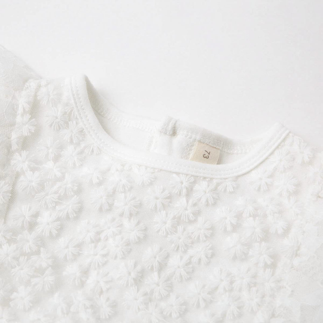 Baby Girl Christening Lace Dress Cute Infant Party Wedding Tulle Dress White 0-3 Months