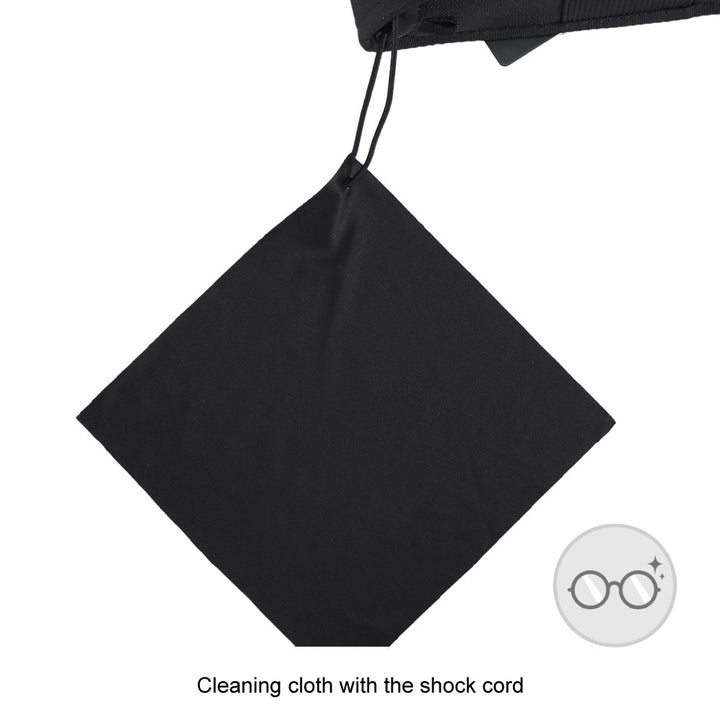 MOLLE Eyeglasses Case with Buckle Hard Shell Sunglasses Storage Box 1000D Nylon (Black)