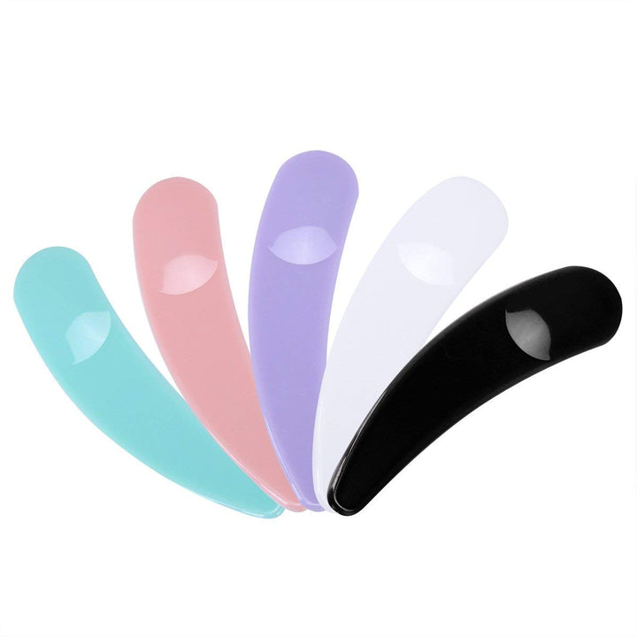 100 Pieces Disposable Mini Cosmetic Spatula Facial Mask Spatula Small Makeup Scoop Makeup Spatula for Mixing and Sampling (Multi-color)