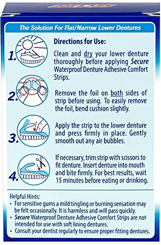 Denture Adhesive Comfort Strips 15 Ct