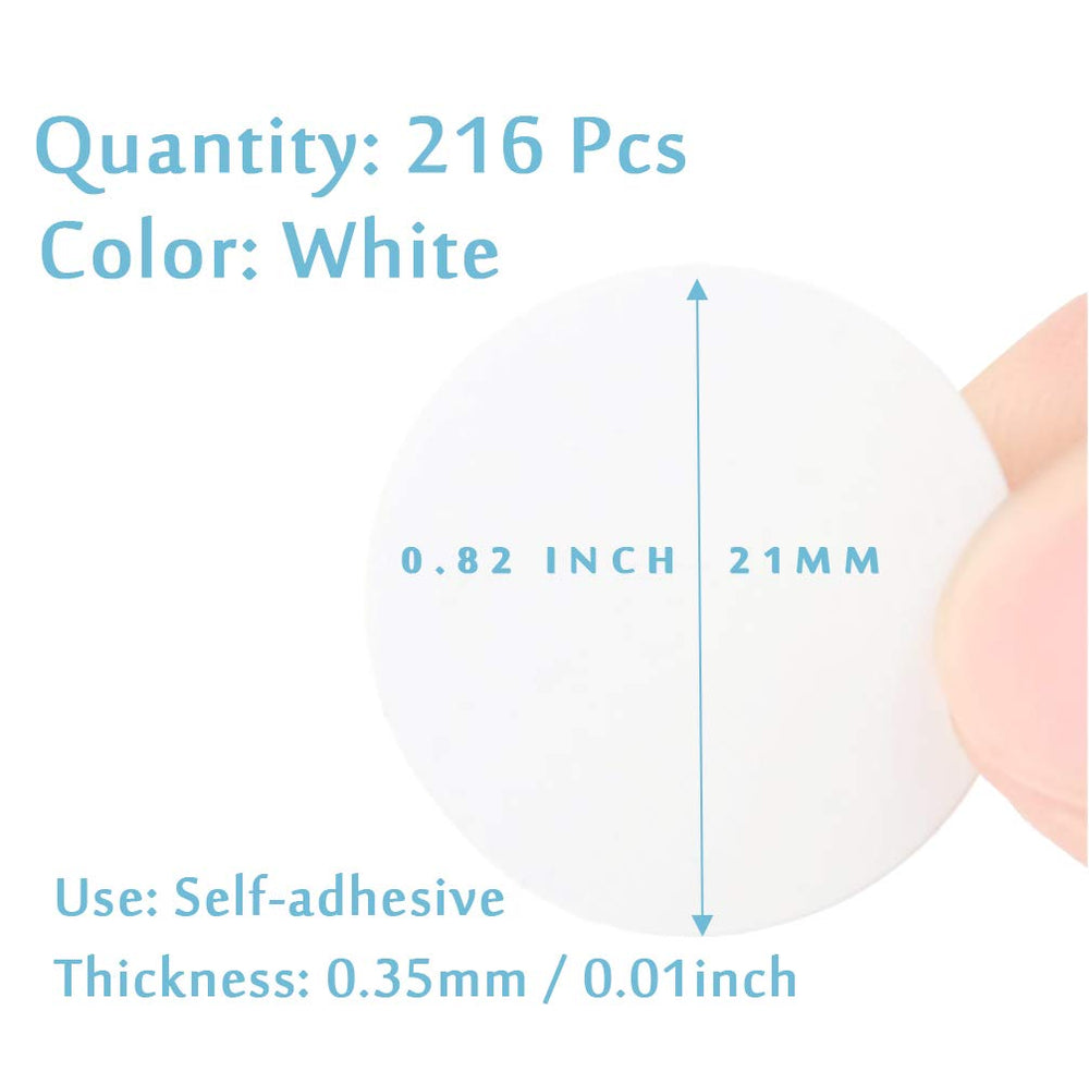 Self-Adhesive Screw Hole Stickers, Self-Adhesive Screw Covers Caps Dust Proof Sticker for Wood Screw-White (21mm)