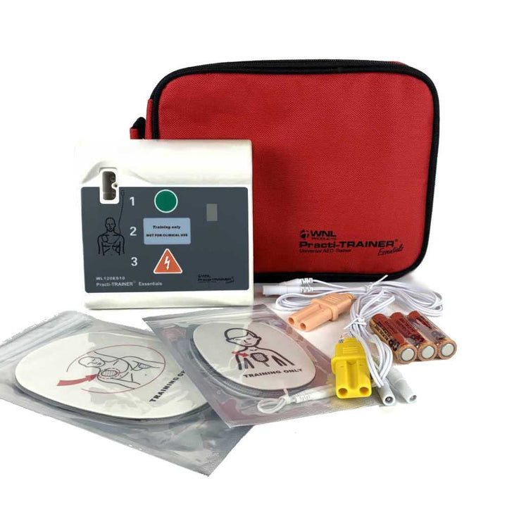 WL120ES10 for Training use only AED Defibrillator Practi-Trainer Essentials Base Model AED Training Kit (1 Pack Kit)