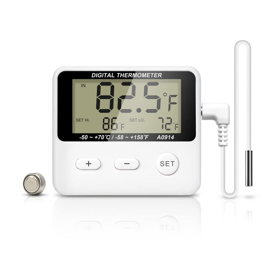 Aquarium Thermometer Digital Fish Tank Thermometer Accurate Water Terrarium Thermometer with High/Low Temperature Alarm