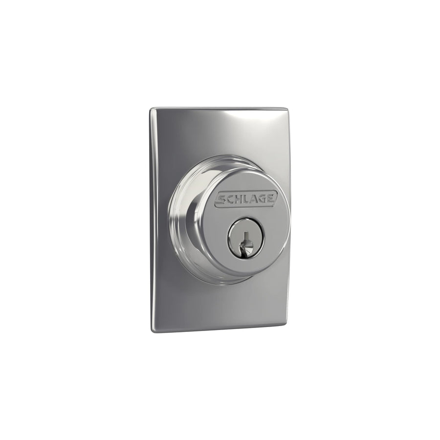 Lock Company Single Cylinder Deadbolt with Century Trim, Bright Chrome (B60 N CEN 625)