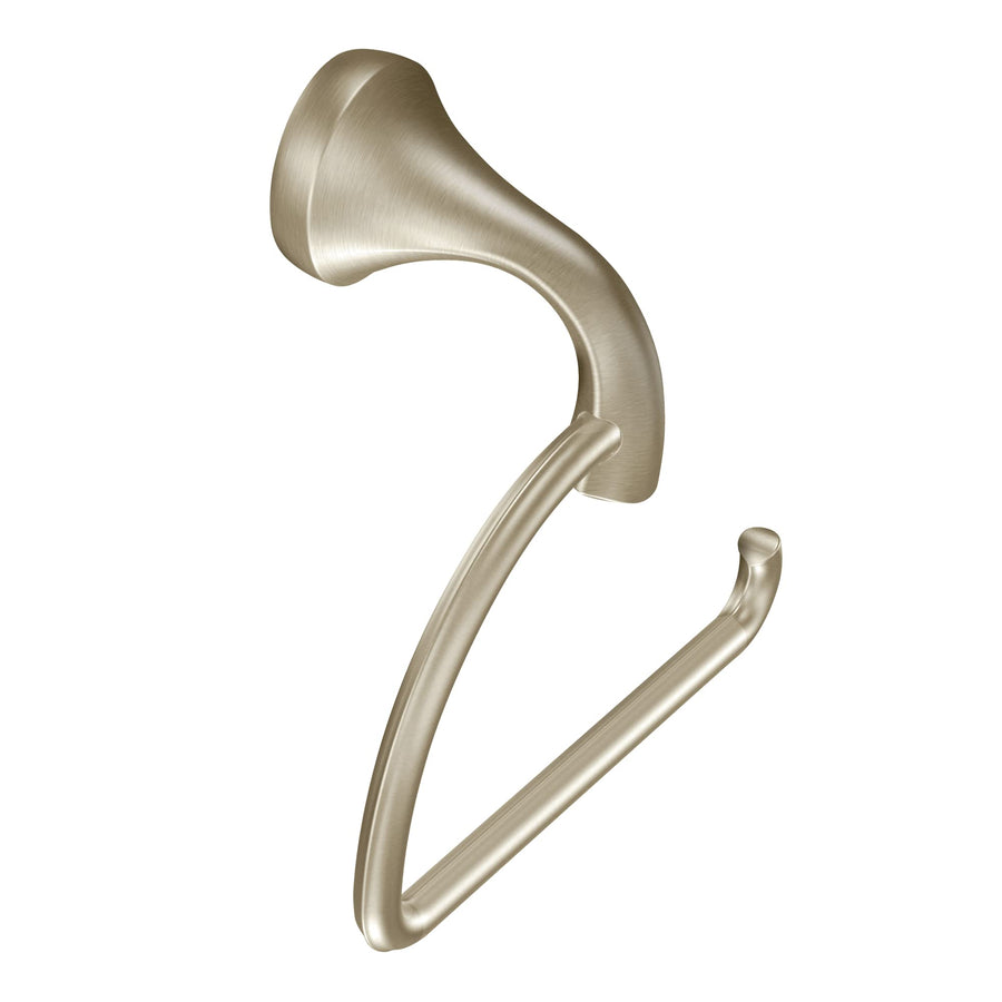 YB2808BN Eva Collection European Single Post Toilet Paper Holder, Brushed Nickel