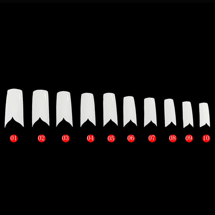 Enforten White V Shape Designer False French Nail Art Tips Pack Of 500Pcs
