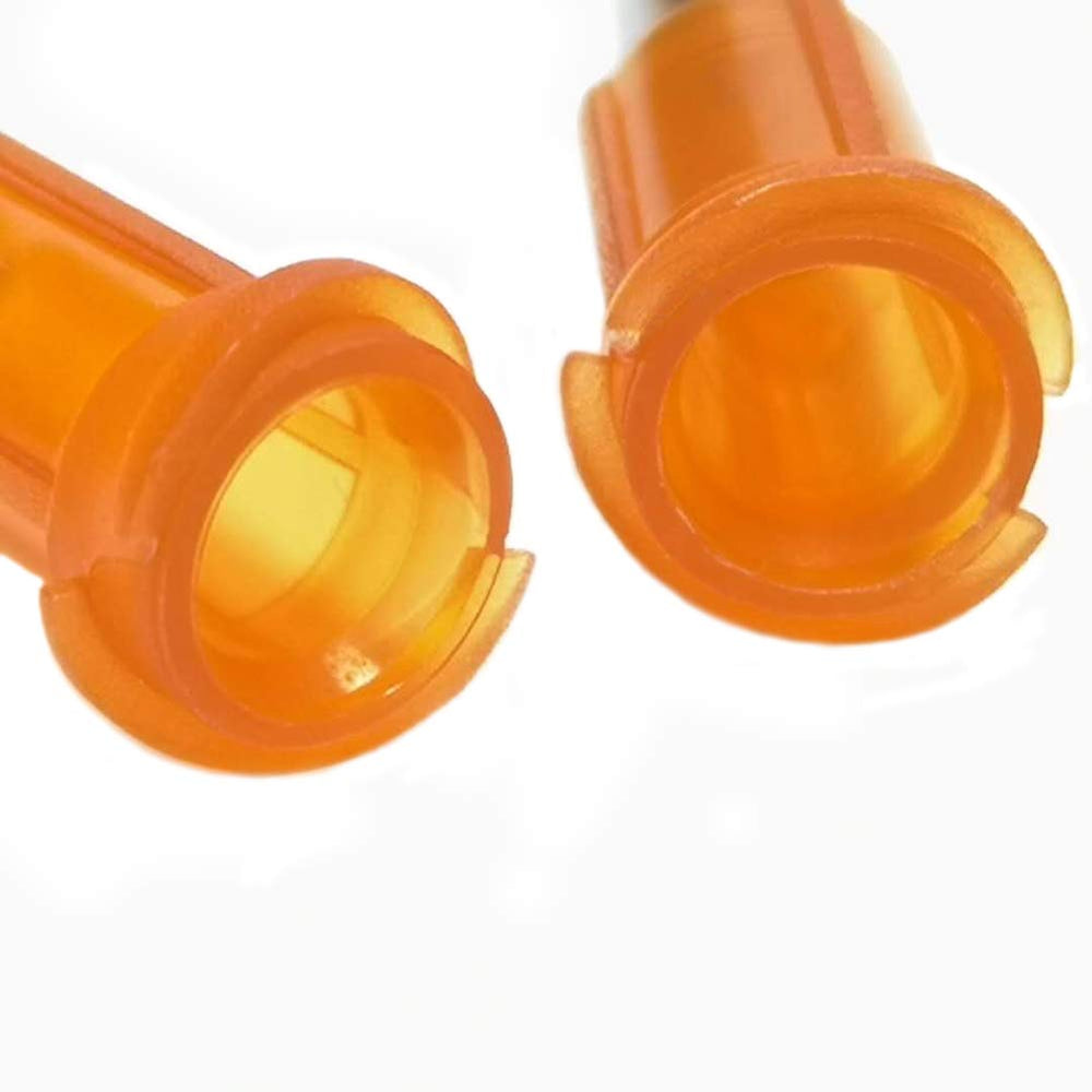 15 Ga 1 Inch Blunt Tip Dispensing Needle with Luer Lock, Precision Applicator (Amber,50 PCS)