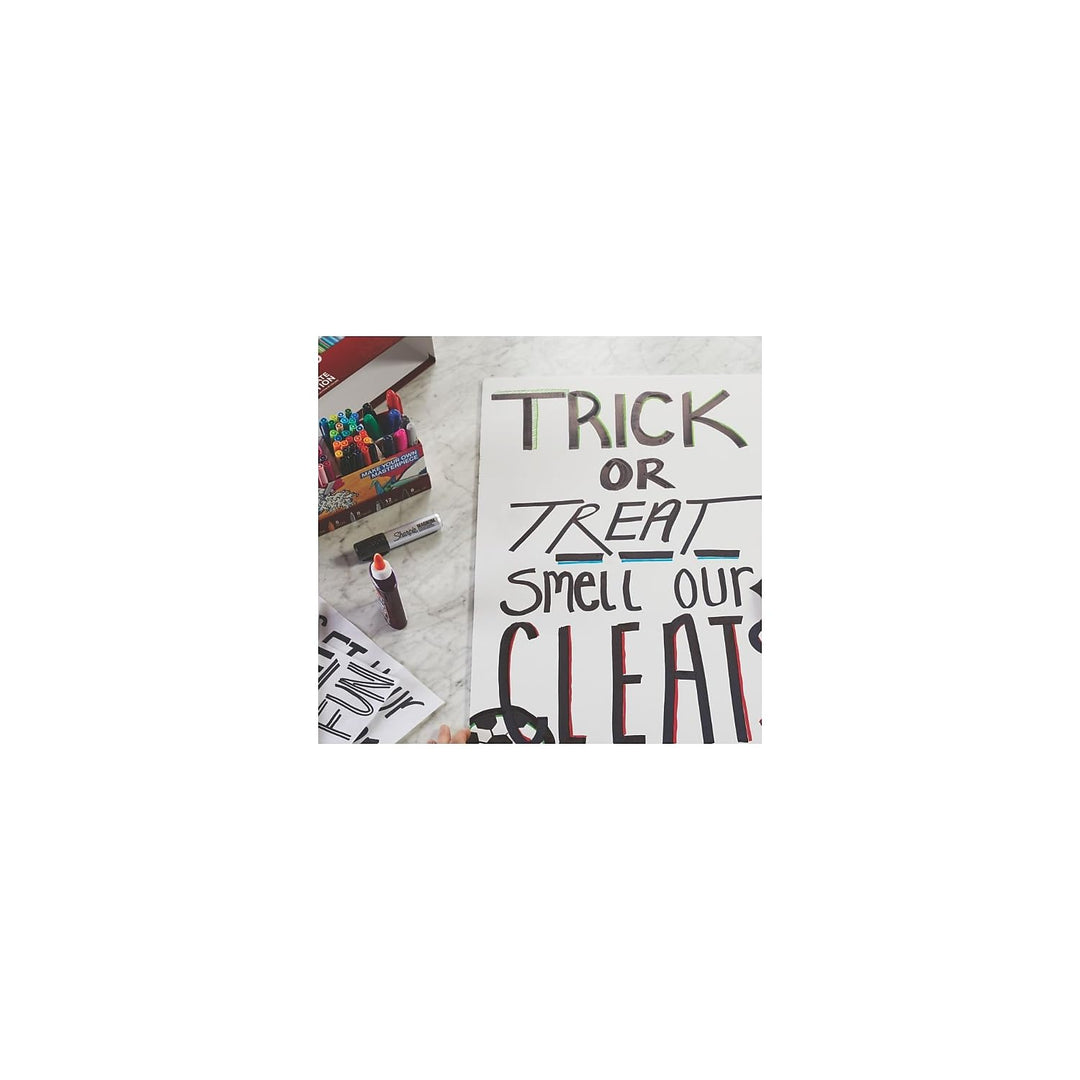 Sharpie King Size Permanent Marker, Large Chisel Tip, Great for Poster Boards, Assorted, 4 Count
