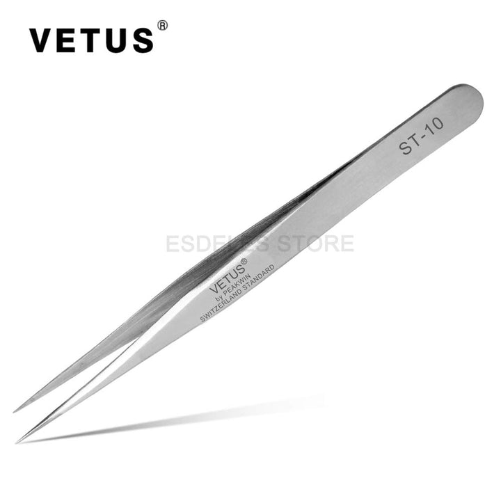 Tweezer Professional Tweezers Tool ST-10 Non-magnetic Stainless Steel Pointed Tip