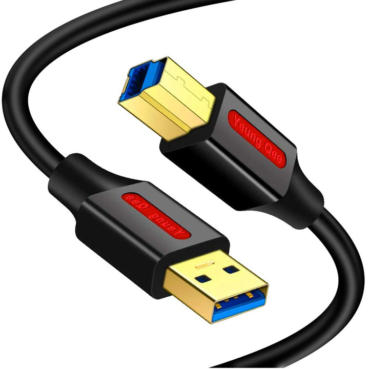 USB 3.0 Cable A Male to B Male 25 ft,Superspeed USB 3.0 Type A to B Male Cable Compatible with Printers,Docking Station,External Hard Drivers,Scanner,USB Hub and More Devices (25FT/8M)