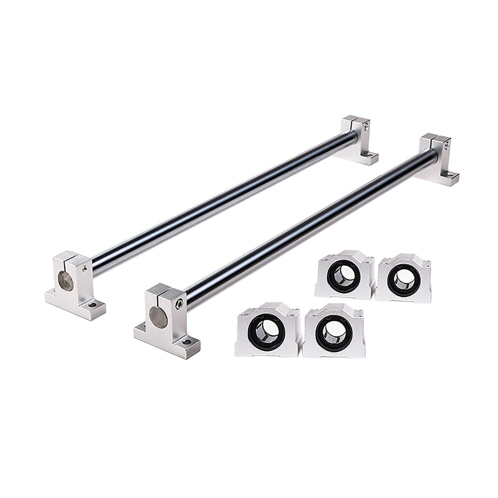 2Pcs Linear Motion Rod Shaft Slide Guide D 10mm x L 39.37 inch / 1000mm + 4Pcs Block Bearings SCS10UU + 4Pcs Aluminum Rail Support SK10 Linear Motion Set Kit for 3D Printer, DIY, CNC