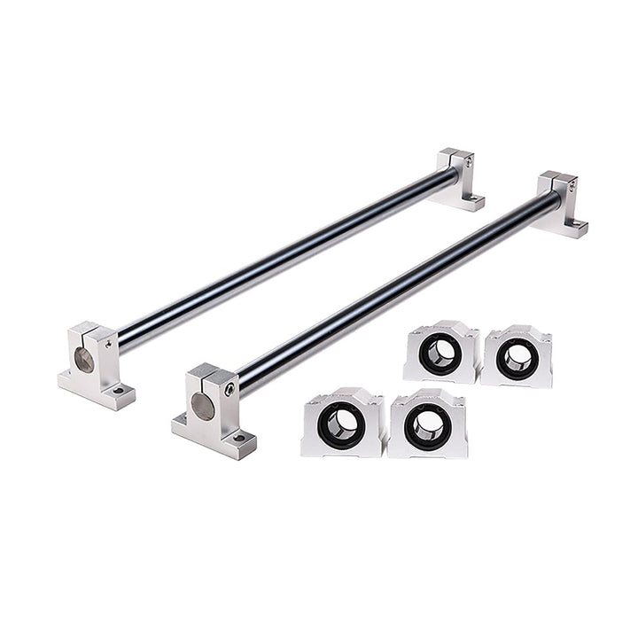 2Pcs Linear Motion Rod Shaft Slide Guide D 10mm x L 39.37 inch / 1000mm + 4Pcs Block Bearings SCS10UU + 4Pcs Aluminum Rail Support SK10 Linear Motion Set Kit for 3D Printer, DIY, CNC
