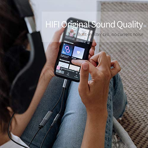 USB c to 3.5mm Headphone and Charger Adapter,2 in-1 USB C PD 3.0 Charging Port to Aux Audio Jack and Fast Charging Dongle Cable Cord Compatible with iPhone 16/15Prob Samsung Galaxy S22 S21 S20 Pixel