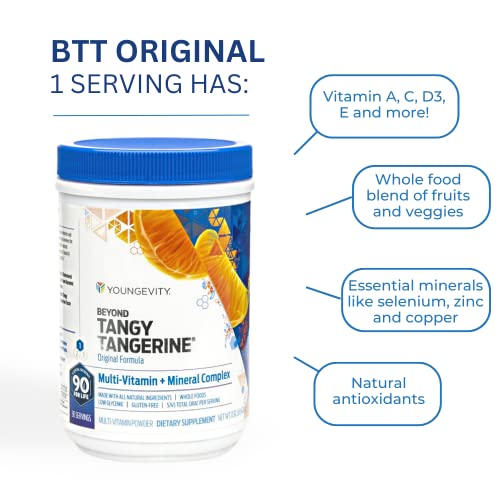 Beyond Tangy Tangerine - Original Formula | Multi-Vitamin & Mineral Complex | Made with Natural & Whole Foods | 5,745 ORAC | 3 Pack