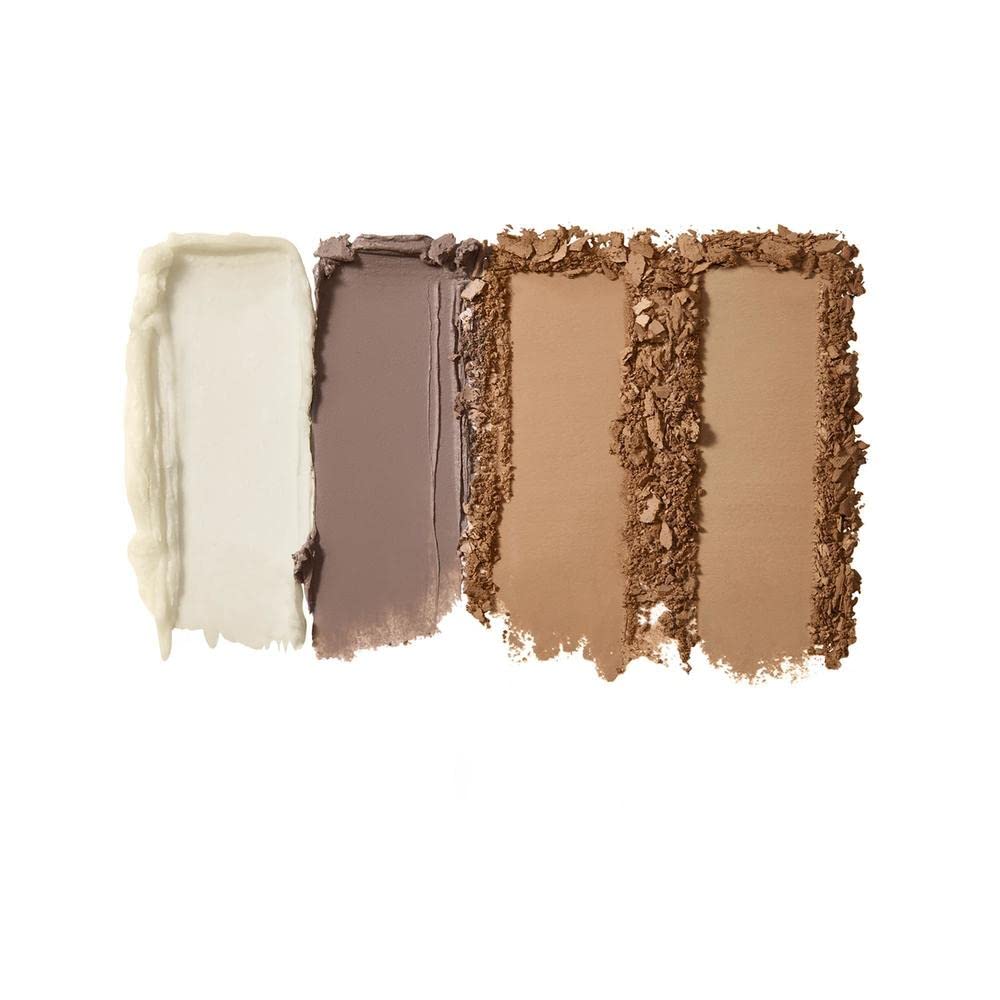 Bite-Size Brow, Mini Brow Quad with Ultra-Pigmented Waxes & Powders, Eyebrow Grooming & Makeup Kit, Taupe, 0.14 Oz