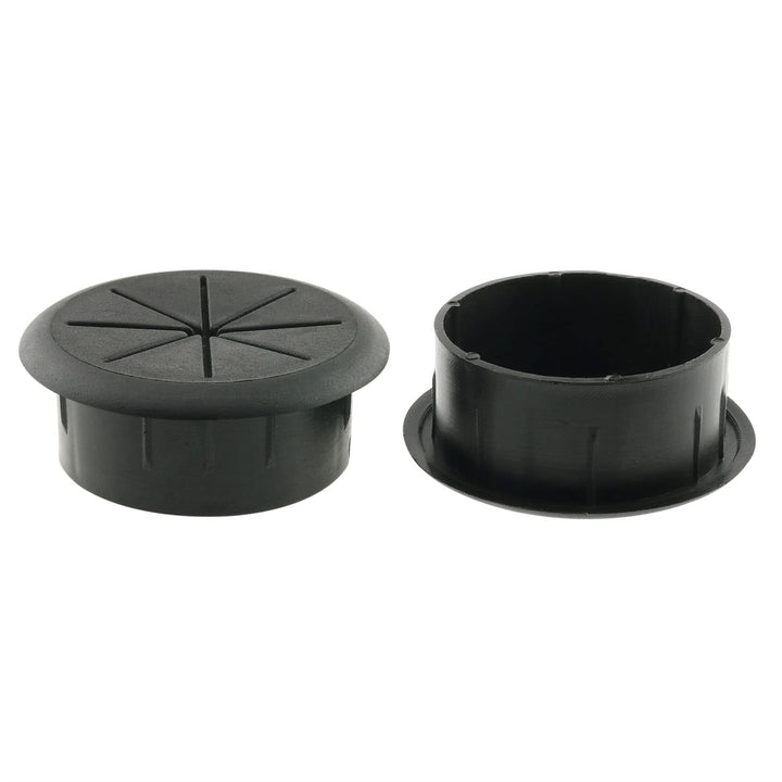6PCS 50mm Desk Cord Grommets Wire Cable Hole Cover Flexible Desk Grommet Wires and Cables Organizer for Office PC Desk Cable Cord Cover, Black