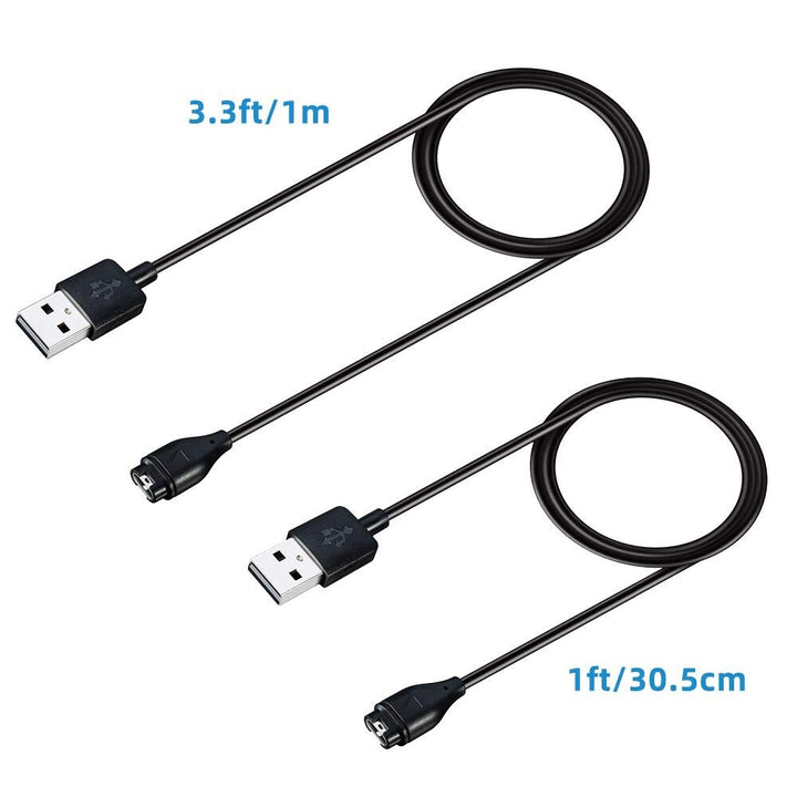 2-Pack Charging Cables for Garmin Charger Cable, 1m Long & 30cm Short Watch Charger Replacement for Garmin Vivosport,Approach X10,vivosmart 5,Instinct Fenix 7 6,Forerunner 245 945