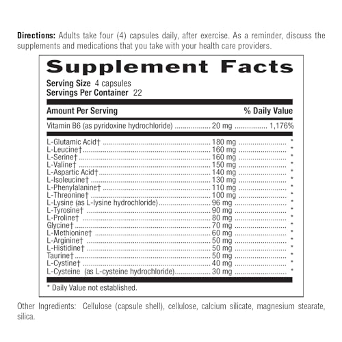 Maxi-Amino with 16 Free Form Amino Acids, 90 Vegetarian Capsules, Certified Gluten Free, Certified Vegetarian