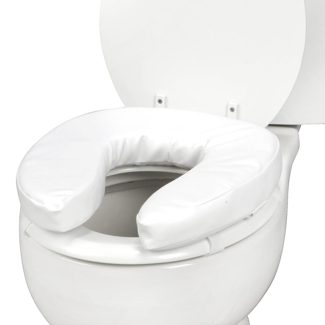 Raised Toilet Seat Cushion Seat Cushion and Seat Cover to Add Extra Padding to the Toilet Seat while Relieving Pressure, Tear Resistant, FSA & HSA Eligible, 2 Inch Pad, White