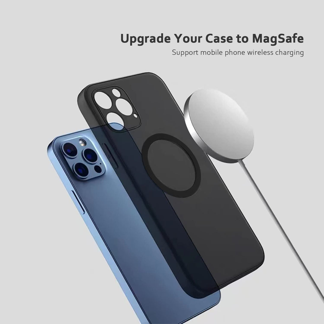 Universal Metal Rings Compatible for Magsafe Charger/Wallet/Battery Pack, Ultra-Thin Magsafe Sticker, Compatible with iPhone 16/15/14/13/12 Series,Samsung Galaxy Series (3Black+3Silver)