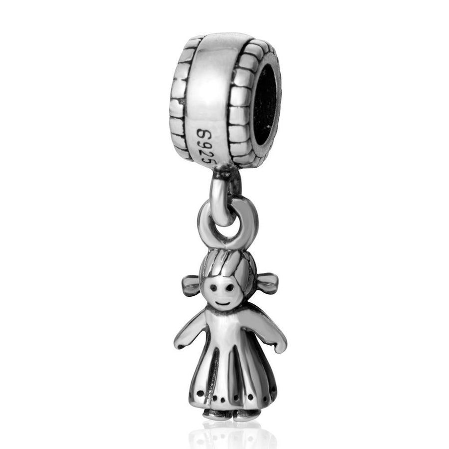 Little Girl Charms 925 Sterling Silver Dangle Bead Fit for European Bracelets (Little Girl)