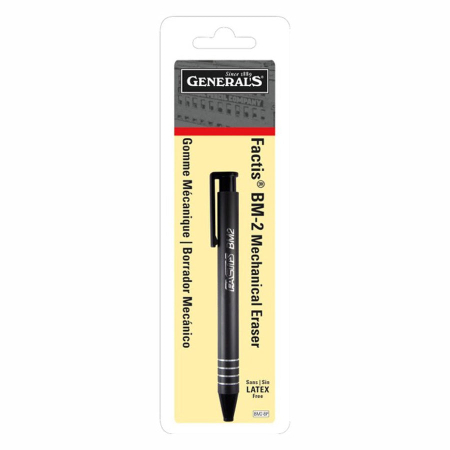 GENERAL PENCIL CO. GPBM2-BP Factis Pen Style Eraser Carded, White