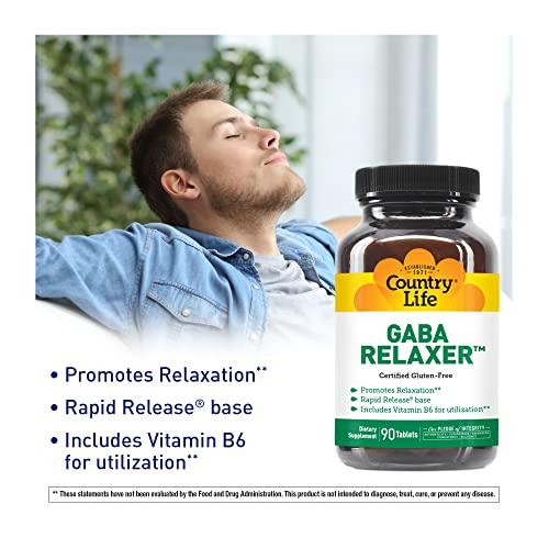 GABA Relaxer – 90 Tablets | Rapid Release Formula for Relaxation, Stress & Sleep Support | With GABA, Amino Acids & B Vitamins | Certified Vegan, Gluten-Free, Non-GMO