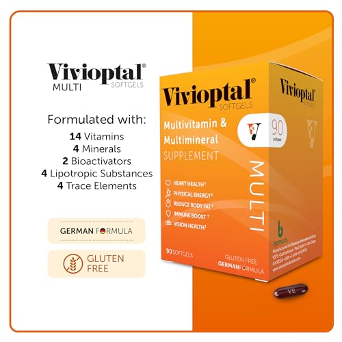 Vivioptal Multi, 90 Softgels, Multivitamin & Multimineral, Gluten Free, German Formula