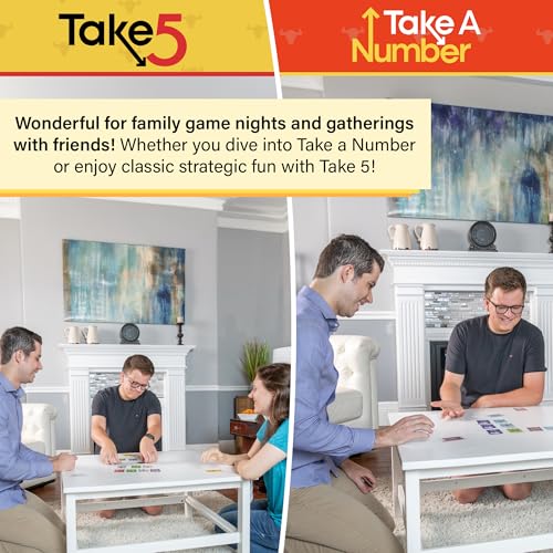 Games Take 5 & Take a Number – Two Complete Games in One – Take 5 is The Classic 6 Nimmt! & Take a Number is Also Known as X Nimmt! – Classic Card Games for Kids & Adults Ages 8 & Older